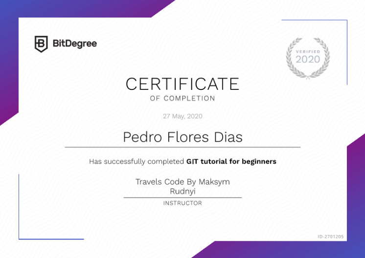 BitDegree Git certificate