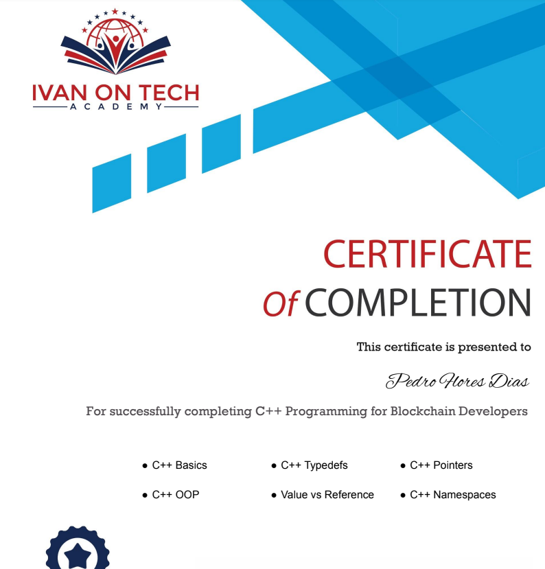 Cpp Course Certificate